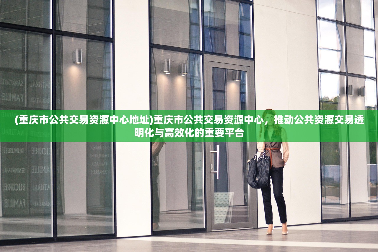 (重庆市公共交易资源中心地址)重庆市公共交易资源中心，推动公共资源交易透明化与高效化的重要平台