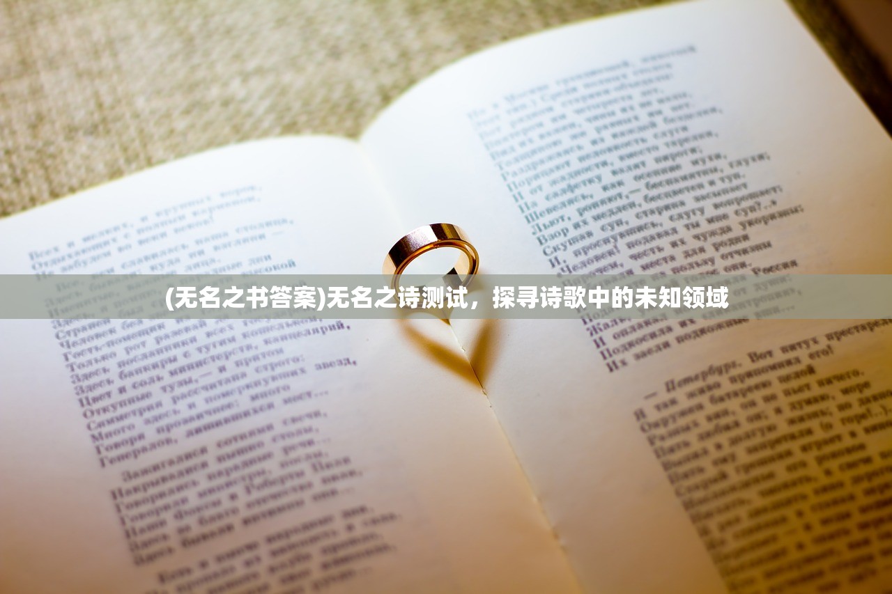 (无名之书答案)无名之诗测试，探寻诗歌中的未知领域