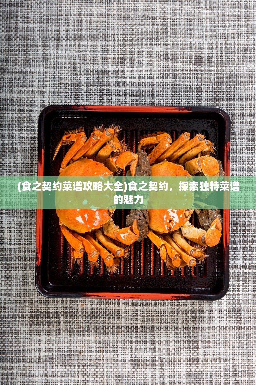 (食之契约菜谱攻略大全)食之契约，探索独特菜谱的魅力