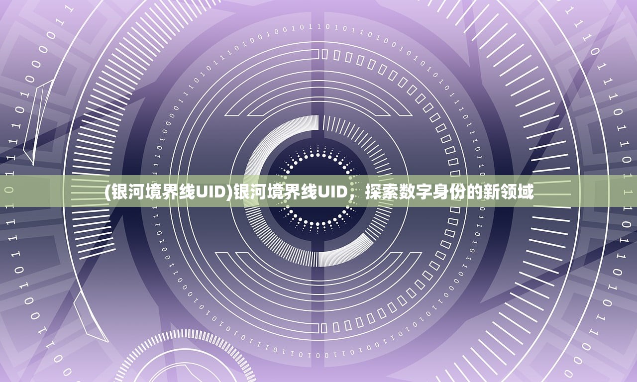 (银河境界线UID)银河境界线UID，探索数字身份的新领域